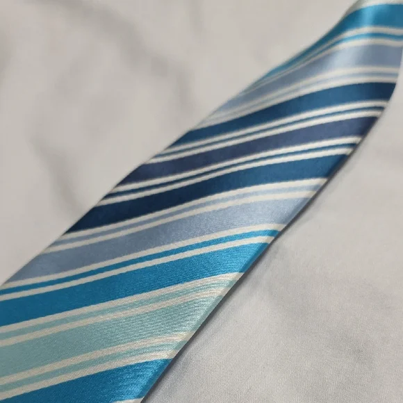 Stylish Blue Striped Kids Tie