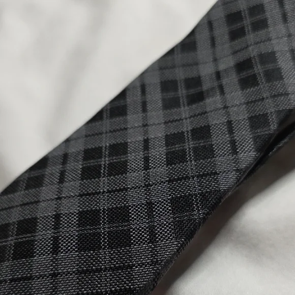 Class Club Black and Gray Checkered Tie