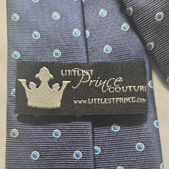 Navy Polka Dot Kids Tie