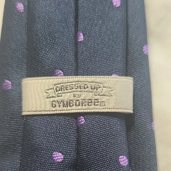 Elegant Navy and Purple Polka Dot Tie
