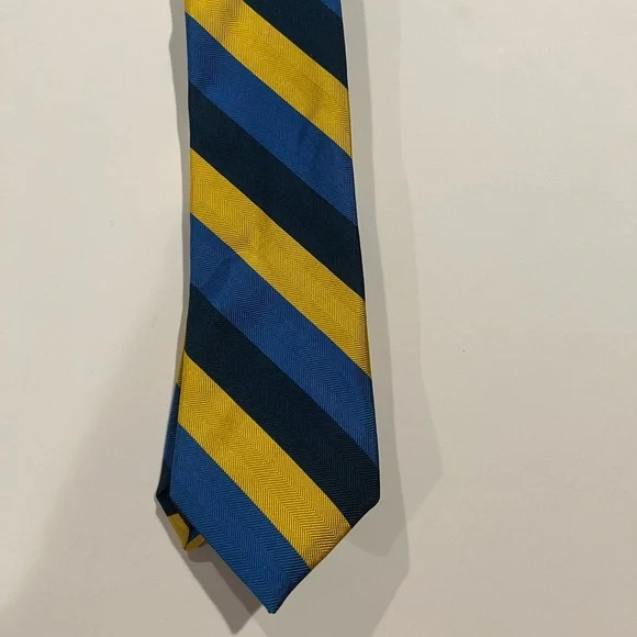 NWT Talbots Kids Striped Blue and Yellow Tie