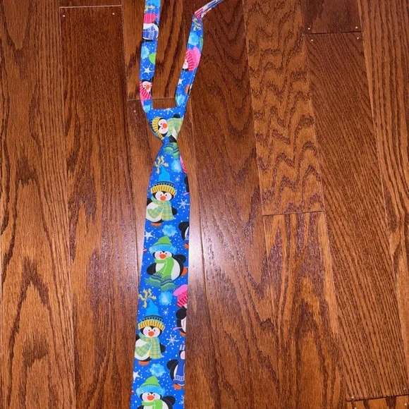 Kids Blue Christmas Tie