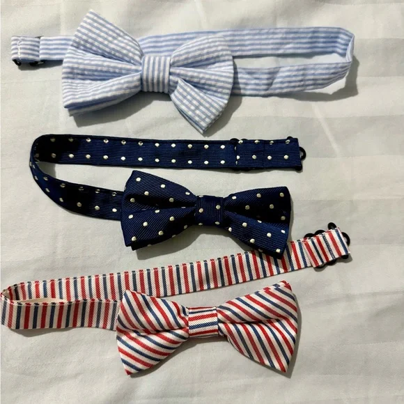 The Beaufort Bonnet Company Kids Bow Tie Set - Light Blue, Navy, Red (all 3 )
