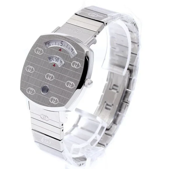 GUCCI Grip watch 157.4/YA157401 Date white Dial Quartz Men's Watch