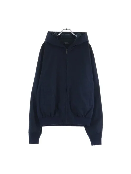 Gucci GG Cotton Canvas Zip Jacket Hoodie Black