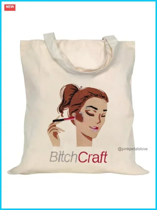 100% Cotton Canvas Tote - Large 15x16 Reusable Grocery Shopping Bag with