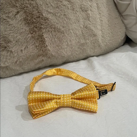 Yellow Polka Dot Bow Tie