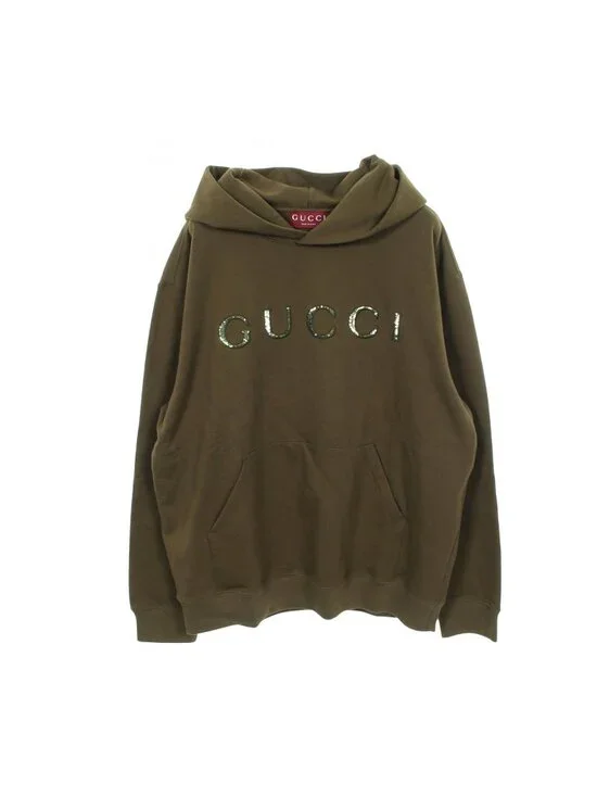 Gucci Hoodie Sequin Logo Cotton Pullover