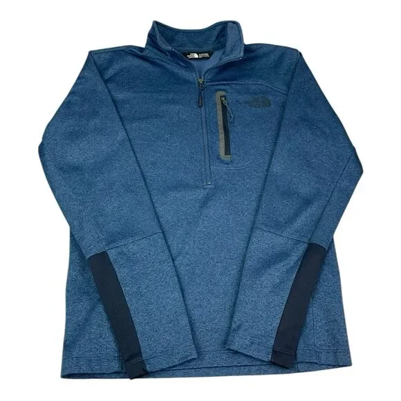 The North Face 1/4 Zip Pullover Top, Navy Blue, Mock Neck, Men’s Size Small