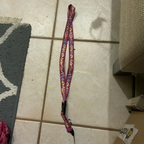 Disney Winnie The Pooh Magenta Cartoon Lanyard For Park ID Cards