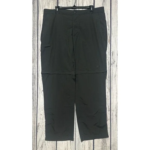 The North Face Mens 38 Regular Convertible Hiking Pants Black Zip Off‎ Cargo