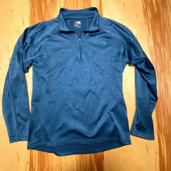 The North Face Mens Blue Pullover‎ Duodry Size Medium Quarter Zip