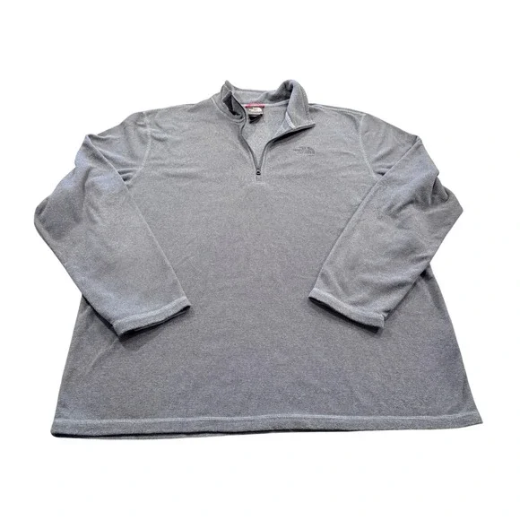 The North Face Mens Gray 1/4 Zip Fleece Pullover Long‎ Sleeve Shirt XL