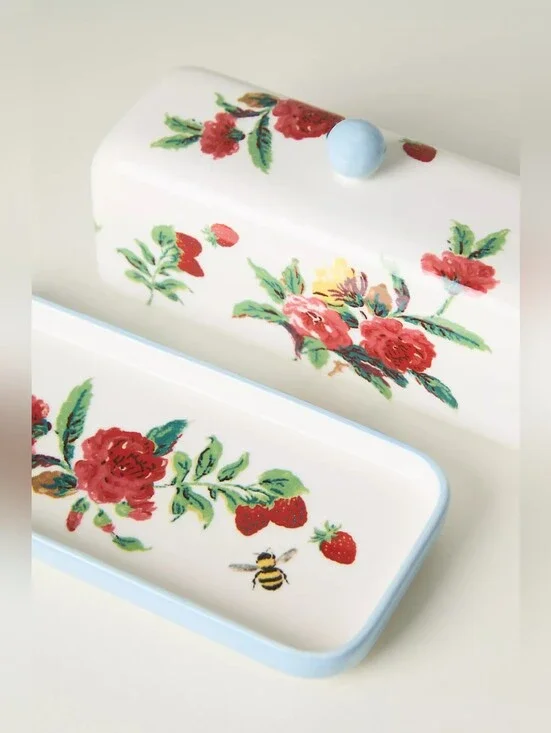 Anthropologie Camille Stoneware Butter Dish