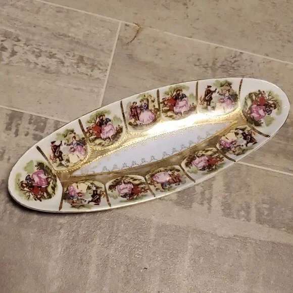 Vintage Arnart Oval Victorian Pickle Dish