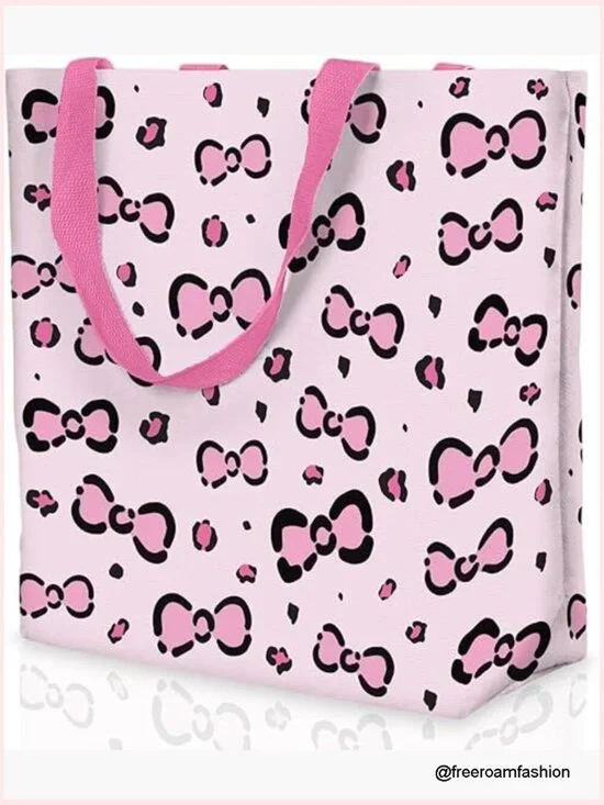 Small Canvas Tote Bag with Inner Pocket, Lightweight Reusable Polyester