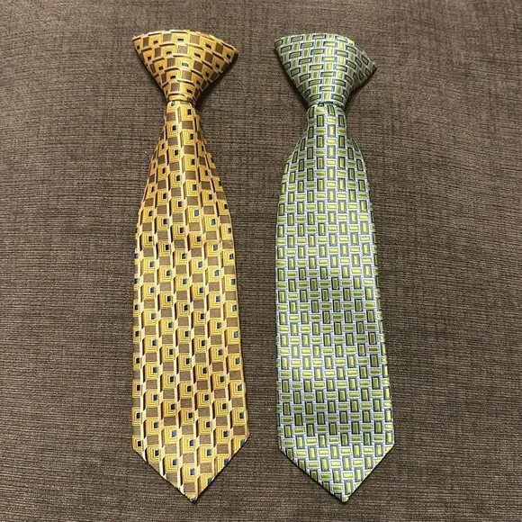 Boys clip on tie.  Excellent condition.  Both are 10.5 inches long.