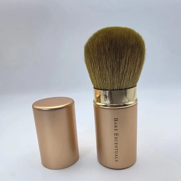 Bare Escentuals Makeup Brush Rose Gold Retractable Kabuki Travel Tool