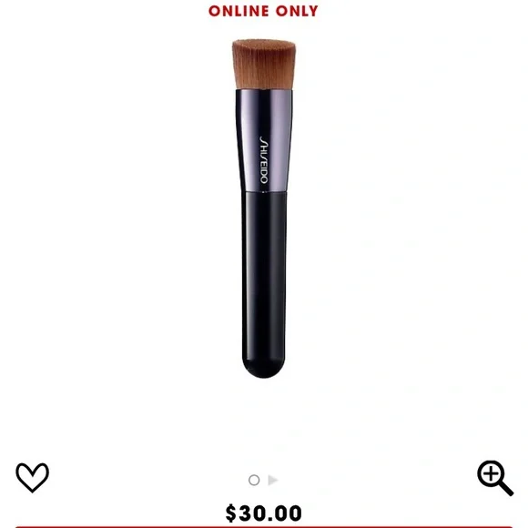 Shiseido Foundation Brush - Black Handle with Brown Bristles