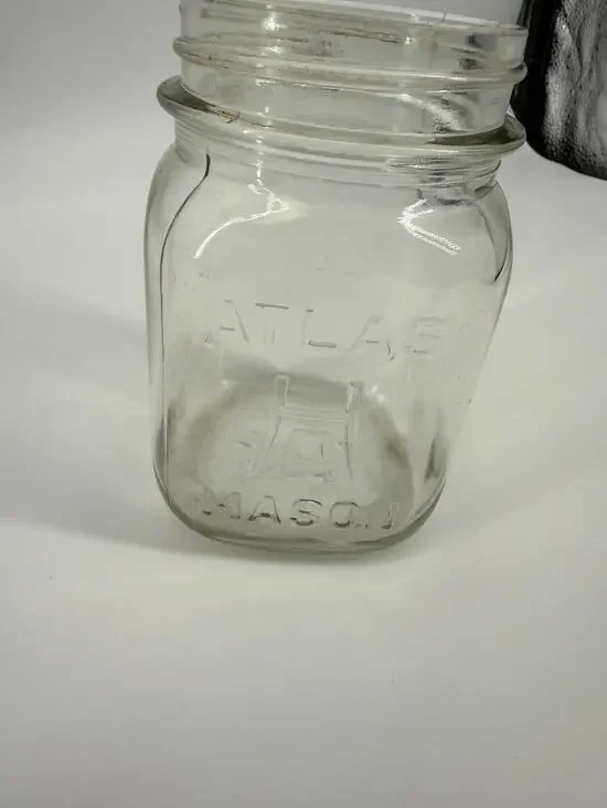 Vintage Clear Atlas Mason Jar Quart Glass Canning Jar Pint
