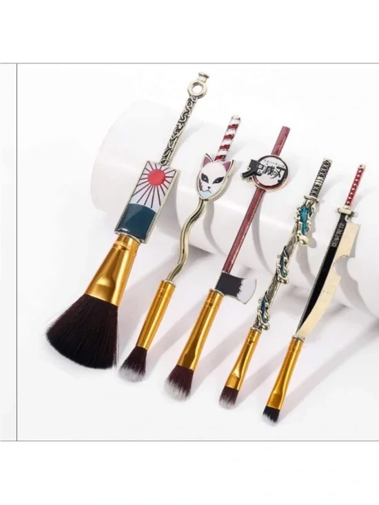 Demon Slayer Makeup Brush Set 5pcs Anime