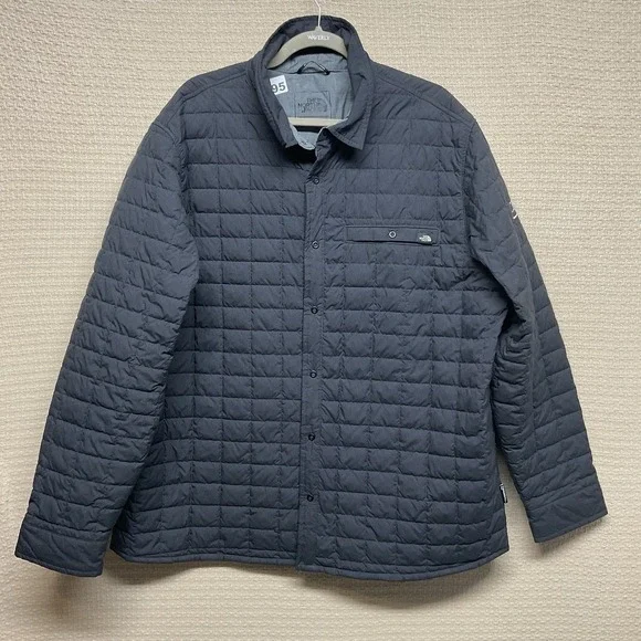The North Face Thermoball ECO Shirt Jacket‎ - Men 2XL Snap Button Quilted Gray