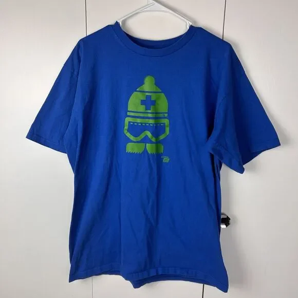 The North Face T Shirt Skiing Blue Graphic Ames Bros Ames Brother Men's  Sz XL