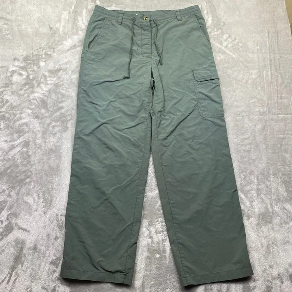 The North Face Mens Sage Green Cargo Hiking Pants‎ Drawstring Sz M 399TKS