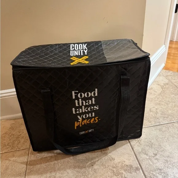 Cook Unity Black Insulated Food Storage Large Cooler Bag