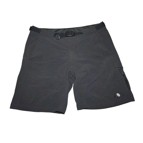 The North Face Mens 38 Black Hiking Shorts Belted Zip Pocket‎ Outdoor Trail A11