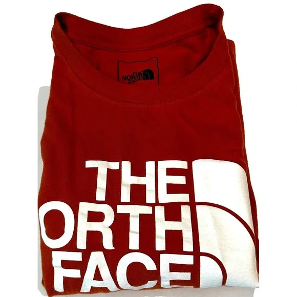The North Face XXL‎ Cotton T-Shirt Orange with White Graphics Tee