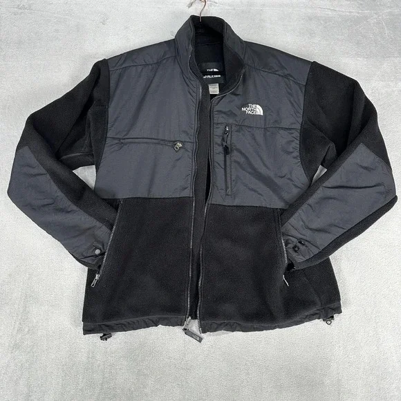 The North Face Men's M Black Full-Zip Jacket Polartec Pockets Stand-Up Collar
