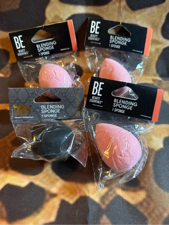 BE Beauty Essentials Pink & Black Blending Sponge - 1 Sponge