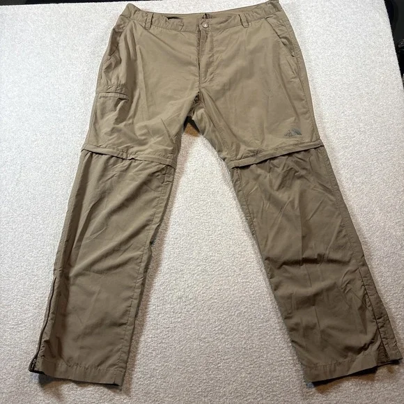 The North Face Pants Mens 38 (38x30)Brown Convertible Zip Off Hiking Outdoors