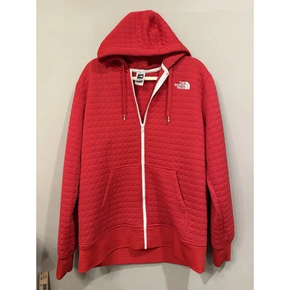 The North Face Red Thermoball Hoodie Full Zip Men's Hiking Outdoor Large