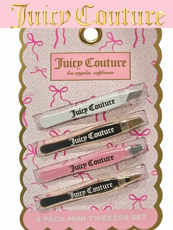 Juicy Couture 4-PK Logo Mini Tweezer Set