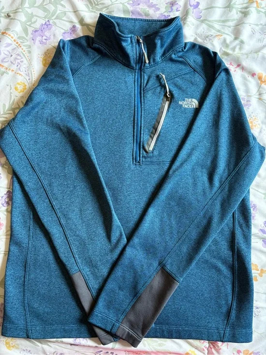 The North Face Teal Heather Full-Zip Fleece Jacket