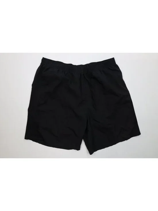 Vtg Y2K The North Face Mens Large Spell Out Triple Black Lined Running Shorts