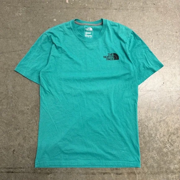 The North Face Mens Teal Los Muros Son Para Escalarse Graphic T-Shirt Small
