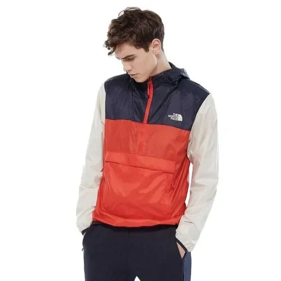 The North Face Fanorak Windwall Packable Windbreaker Jacket Color block Men's S