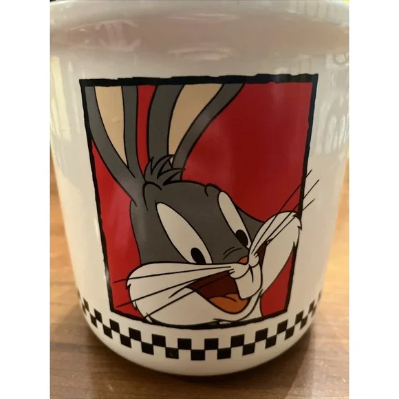 VTG Looney Tunes Bugs Bunny Ceramic Cookie Jar Canister w/ Lid Warner Bros 1993