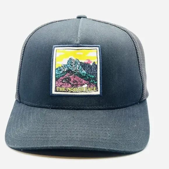 The North Face Keep It Patched Trucker Hat Black Mesh Snapback Gorp Core Outdoor