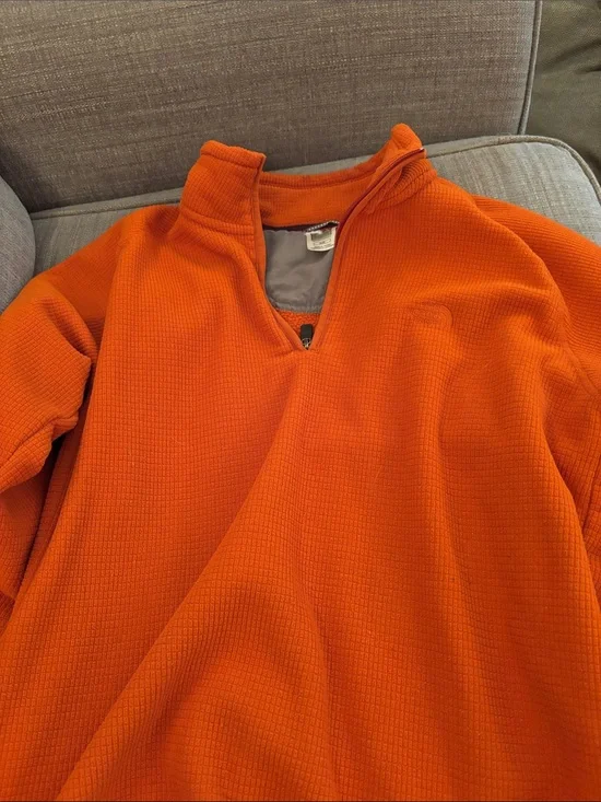 The North Face Orange Men's Quarter-Zip Pullover