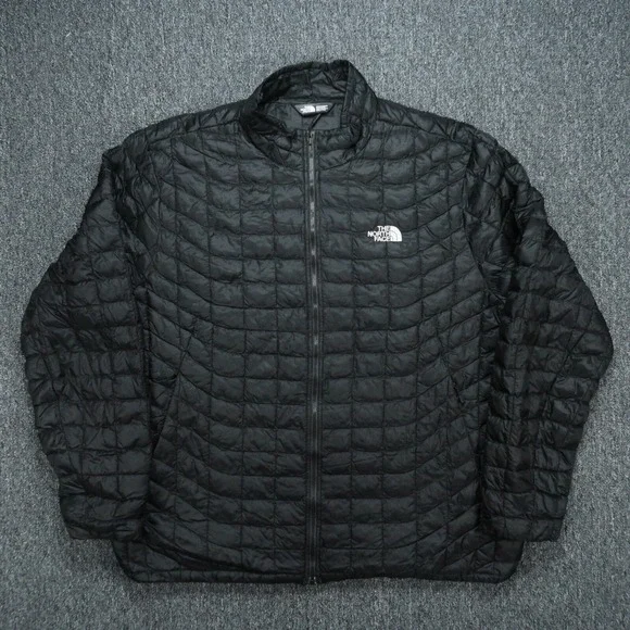 The North Face Jacket Mens XXL Black Thermoball Full Zip Pockets‎ Puffer 2XL