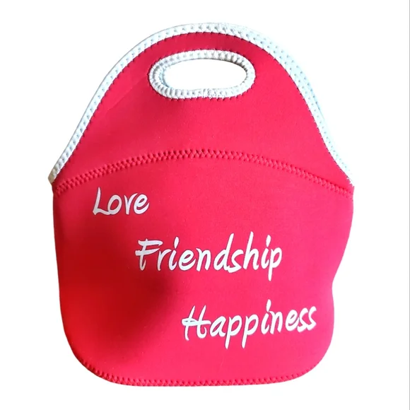 Gourmet lunch‎ bag, lightweight space saver, stretchy lunch bag, neoprene Red
