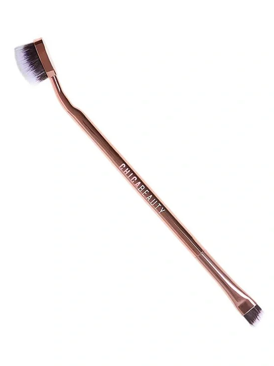 BRAND NEW Rose Gold Double-Dual-Ended Angled Eyeshadow & Brow Brush Liner Chica