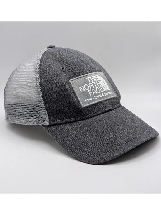 The North Face Trucker Hat Gray Unisex OSFM Snapback Mesh Fine Alpine Equipment