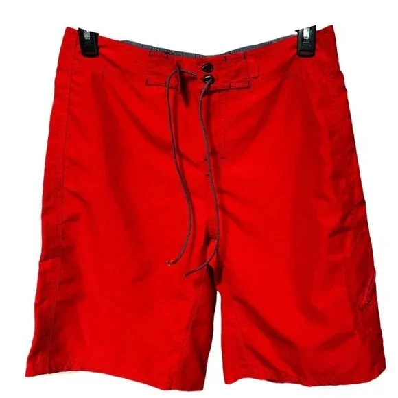 The North Face Silicone Printed Swim Shorts in Red 32 NWOT