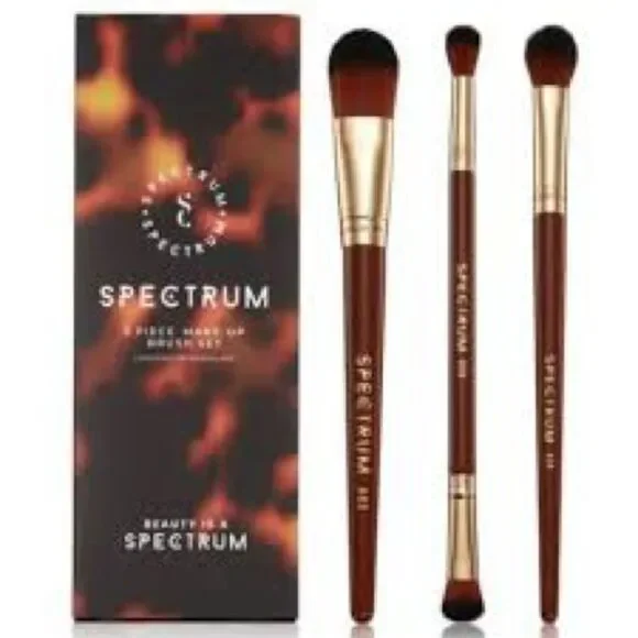 NWT SPECTRUM Pantherine 3 Piece Makeup Brush Set
