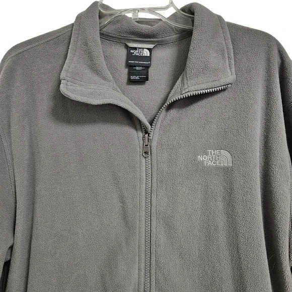 The North Face Fleece Jacket Mens XL Gray TKA 100 Full Zip Mock Neck Activewear